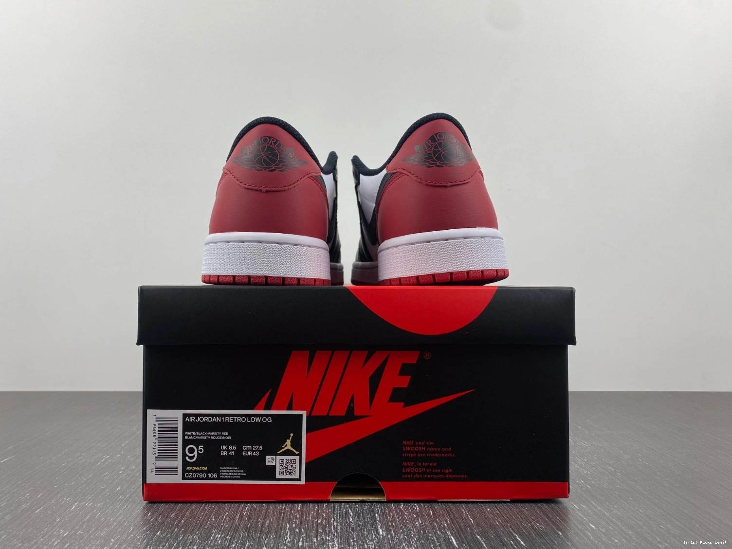 OG Black - Low 1 CZ0790-106 Toe Jordan Retro 0226